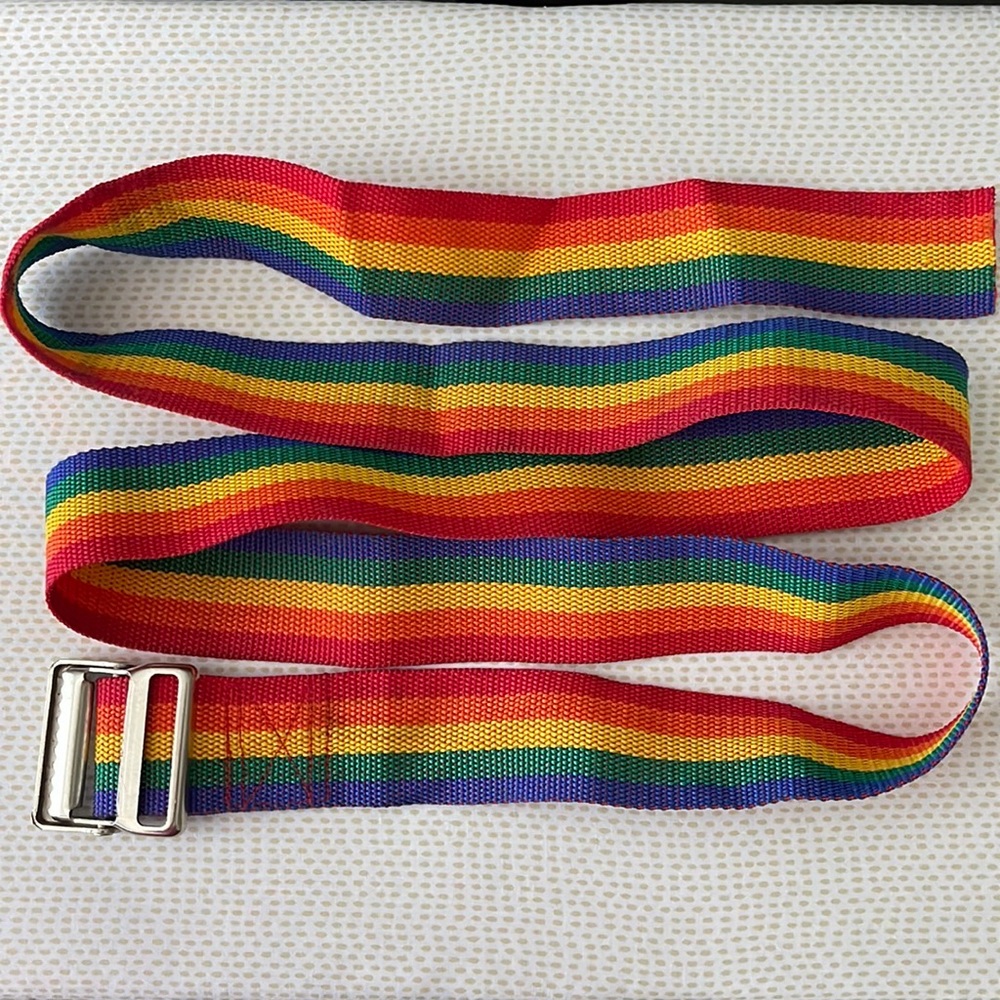 Vintage rainbow luggage strap